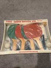 Vintage DMS Dick Miles Sports Table Tennis Beer Ping Pong Set Paddles/Net New US