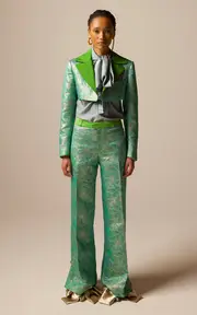[Harbison] Quantum Cropped Brocade Blazer