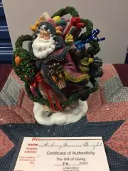 MAKING SEASONS BRIGHT SANTA by Prizm "THE GIFT OF GIVING" #33702 NIB (B)