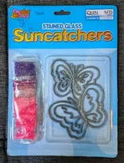 Colorbok Makit & Bakit Stained Glass Suncatchers Kit Butterflies Sealed Hanging