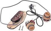 1 Set 3-string Maple Cigar Box Guitar Pickup Wired with Volume and Tone