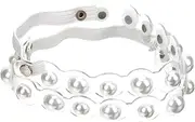 [Ipetboom] 1Pair Transparent Pearl High Heel Straps Detachable Loose Accessories for Shoes Chic Design with Buckle for Daily Use Present Giving