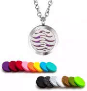Essential Oil Diffuser Necklace Pendant Stainless Steel Aromatherapy Waves