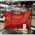 **香榭屋精品店 **巴黎世家 BALENCIAGA CITY 紅色全皮小釦機車包 手提肩背包 (XB7744)