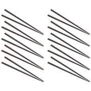 10PK D.Line Lacquered Wooden Chopstick Food Noodles Utensil - Black