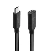 Cruxtec USB-C Male to USB-C Female Extension Cable - 50cm 10Gb - 100W [CTCF-10G-05BK]