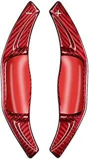 Car Steering Wheel Shift Paddles for Camry 2018-2020 C&orolla 2019-2020 RAV4 2020 Carbon Fiber Car Steering Wheel Shifter Extensions Shift Paddles 2Pcs HTEOPOEKFR(Red)