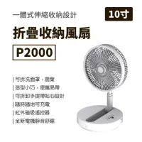 在飛比找momo購物網優惠-【米家生活館】疊品 摺疊收納風扇P2000(USB充電 露營