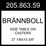 IKEA BRÄNNBOLL Side Table On Casters 205.863.59