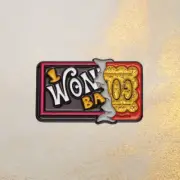 Willy Wonka Bar Golden Ticket Pin