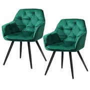 Set of 2 Sophie Dining Chairs - Green