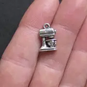 BULK 50 Baking Cooking Charms Antique Silver Tone Mixer - SC321
