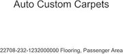 Auto Custom Carpets 22708-232-1232000000 Flooring, Passenger Area