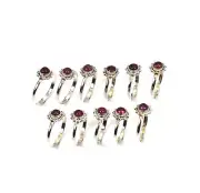 WHOLESALE 11PC 925 SOLID STERLING SILVER PINK TOURMALINE RING LOT k183