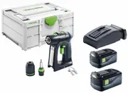 Festool C 18 KIT - 18V Drill/Driver Kit (2 x 5.2Ah)