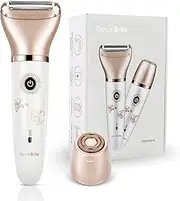 Electric Remover for Women - Painless Lady Shaver 2-in-1 Women Body Hair Removal Electric Razor for Face, Legs, Underarms and Bikini, Wet and Dry Cordless Waterproof Hair Shaver - Micro USB Recharge