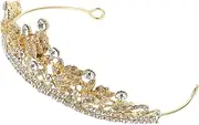 Rhinestone Tiara Decoration Wedding Hair Accessories The Crown Dress Bride Outfits Prom Crowns Rhinestone Crown Red Girl Wedding Headwear Bride Tiara Bride Crown Rhinestones Golden Healeved