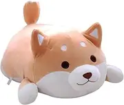 (50cm , Brown Round Eye) - Shiba Inu Dog Plush Pillow, Soft Cute Corgi Stuffed Animals Doll Toys Gifts for Valentine, Christmas, Birthday, Bed, Sofa Chair (Brown Round Eye, 50cm )