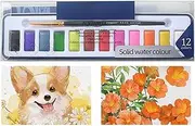 Watercolor Paint | Portable Travel Water Color Kit with Brush - Portable Travel Painting Activity, Palette Kit for Kids Adults Teens