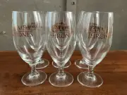 Ommegang GAME OF THRONES!! Beer Glasses Gold Logo Limited Edition Set of 6 - NIB