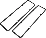 X AUTOHAUX 2pcs Black Valve Cover Rubber Steel Core Gasket for Chevy SBC 283 305 327 350 Engine Valve Cover Gasket Set