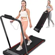 [USA Direct] Bominfit ZX2 2 in 1 Home Office Folding Under Desk Treadmill - 1400W Quiet Motor | 1-12km/h Running & Walki