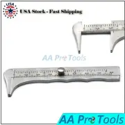 3.5" Sliding Vernier Caliper Pocket Stainless Steel 0-80 Inside & Outside