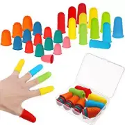 32 Pcs Rubber Finger Protectors Silicone Thimble Finger Tips Cover for Sewing
