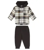 [Il Gufo] Il Gufo Baby checked hoodie and sweatpants set M 12 black