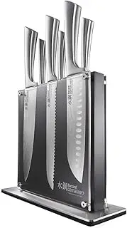 Baccarat Damashiro Kin 7 Piece Knife Block Set Modern Japanese Steel Santoku