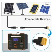 DC8mm to XT60 Power Cable DC7909 7.9mmx5.5mm Female Adapter Cord for Solar Panel