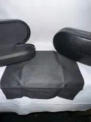 BOSS HUGO BOSS EYEGLASS CLAMSHELL HARD CASE + CLOTH BLACK