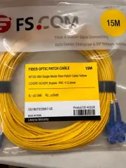 4-Qty OS2 Single Mode Fiber Patch Cable - 15M/49.21' LC/UPC - SC/UPC Duplex #71