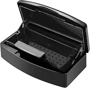 Aifeiter Nail Tool Sterilizer Box,Plastic Sterilizing Tray,The Disinfection Box for Nail Art Tools is Applicable to Nail Art Tools, Tweezers, Hair Salons, Spas and Manicure Equipment-Black