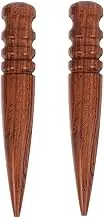 MINAOLULUS 2pcs Handmade Leather Tools Edge Burnisher Tool Wood Burnishing Tool Burnisher Tool Leather Polishing Tool Burnisher Polisher Leather Burnishing Stick Brown Wooden