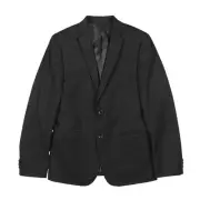 Michael Kors Boys Gray Woven Window Pane Two-Button Blazer Jacket 12 BHFO 6862