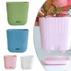 Square Design Planters Pack of Five Featuring Strategic Drainage Holes