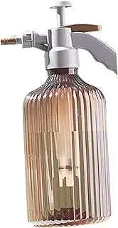 MINAOLULUS 1Pc Manual Plastic Spray Bottle Multifunctional Air Pressure Sprinkler for Gardening Cleaning and Hairdressing Durable Dark Brown Watering Can for Home Office Salon Use