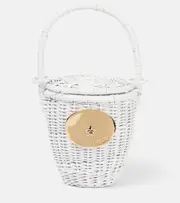[Patou] Patou Iconic embellished wicker bucket bag One Size white
