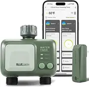 SOGUYI WiFi Water Timer for Garden Hose, Smart Sprinkler Timer Hose Timer WiFi Irrigation Controller, Wireless Watering System Valve, APP Remote Control, Weather-Based Automatic Rain Delay, 2 Outlets