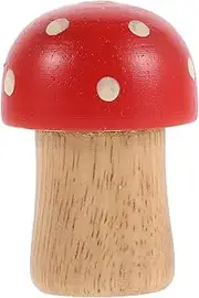 SOLUSTRE 2pcs Wooden Maracas Shaker for Mushroom Shaped Hand Percussion Rattles for Music Learning and Play Crisp Sound Quality Lightweight and Portable for Outdoor and Indoor Fun