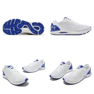 【UNDER ARMOUR】慢跑鞋 HOVR Sonic 6 白 藍 男鞋 緩震 運動鞋 UA(3026121104)