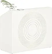 LITTLE TREE 47-Inch Reception Desk with Counter, White Front Desk Reception Room Table, Retail Counter for Checkout, Modern Welcome Desk for Lobby, Office, Beauty Salon