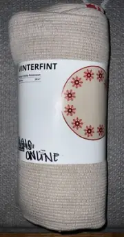 IKEA VINTERFINT Under Tree Skirt Beige Red Snowflakes 39¼" New 805.810.85 Jute
