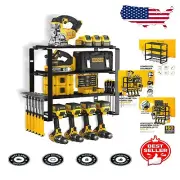 Durable Wall-Mounted Power Tool Organizer - Easy Assembly for Tidy Workspaces