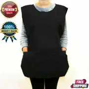 Barber Salon Care Apron Sleeveless Hairdresser Dress Aprons with Pockets - Black