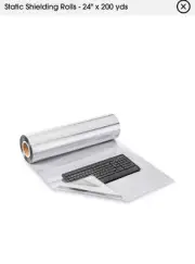 Static Shielding Rolls - 24" x 200 yds Uline, 4-layer protection SKU 10617