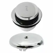 Single Hole Trim Kit with Tip Toe Drain Comes with 2 Holes Conversion Bar Chrome