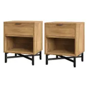 ALFORDSON Bedside Table Retro Brown Set of 2