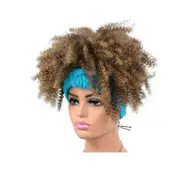 Gradient Small Curly Headscarf Wig in 9.tjd2 1bt27 Colour